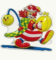 W.-Deko Clown m.Later.
